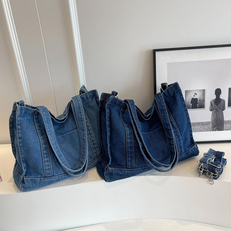Bolsa Jeans Feminina de Ombro com alça Trasnversal Langres