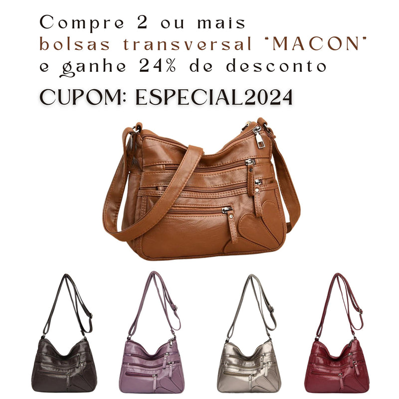 Bolsa Transversal Mâcon - Marrom