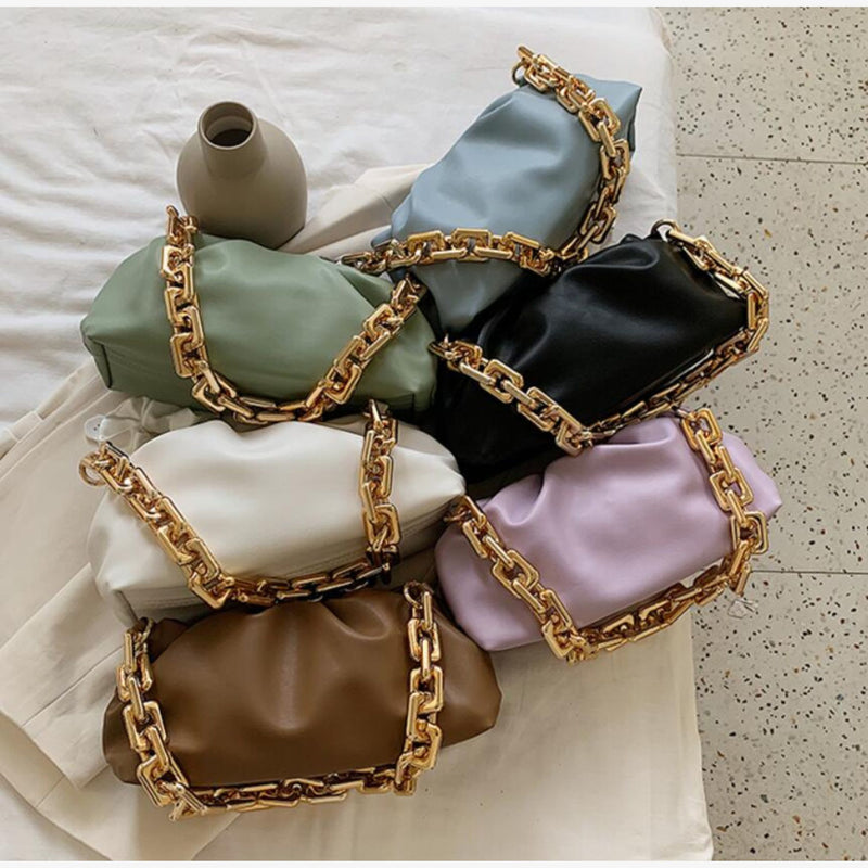 Bolsa Clutch com Alça de Ombro Corrente Lourmarin