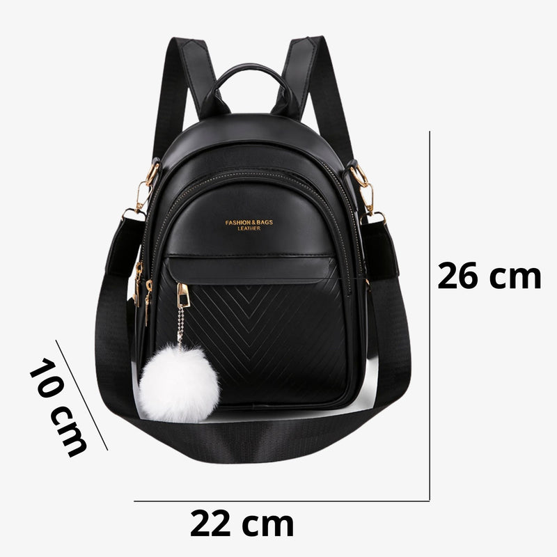 Bolsa Mochila feminina de Couro Sintetico. MODA PREMIUM Bolsas